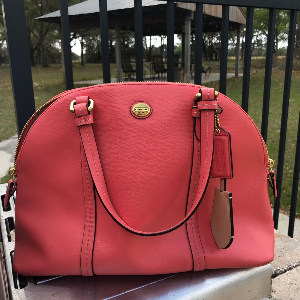 Coach Coral Handbag with detachable shoulder strap